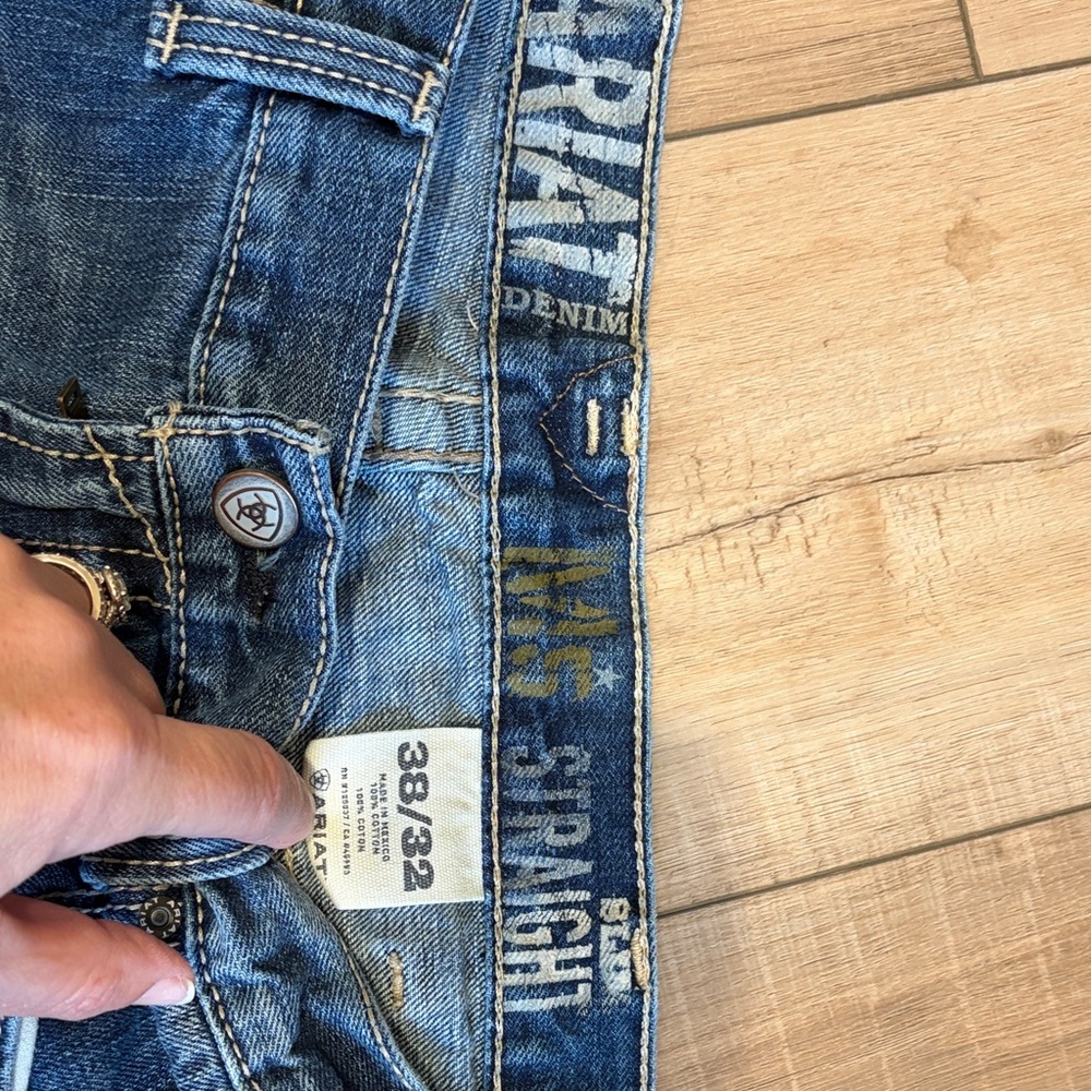 Ariat Mens Slim Straight Jeans - Picture 2 of 3
